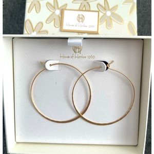 HOUSE Of Harlow 1960 Gold Tone Hoop Earrings